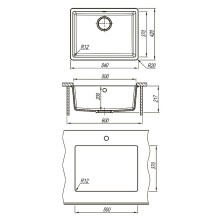 Кухонная мойка Lemark Sinara 540-U 9910077 Серый шелк