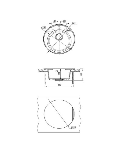Кухонная мойка Lemark Sula 500 9910005 Серый шелк
