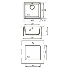 Кухонная мойка Lemark Sinara 400-U 9910061 Антрацит