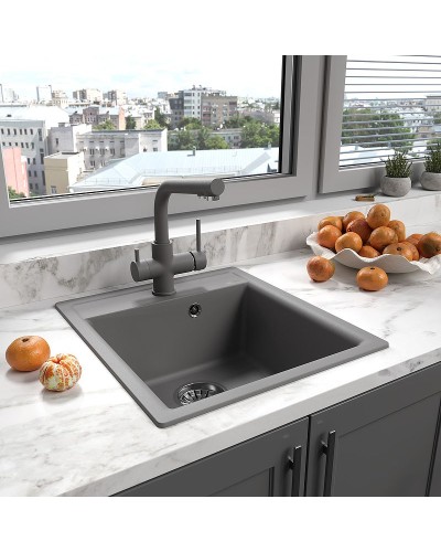 Кухонная мойка Lemark Hanka 450 9910007 Антрацит