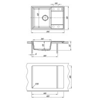 Кухонная мойка Lemark Imandra 640 9910019 Антрацит