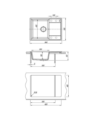 Кухонная мойка Lemark Imandra 640 9910022 Жасмин
