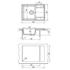 Кухонная мойка Lemark Imandra 640 9910023 Серый шелк