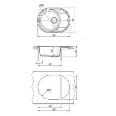 Кухонная мойка Lemark Lacha 620 9910049 Антрацит