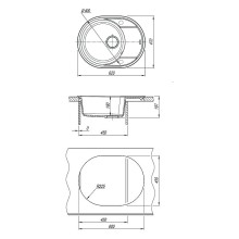Кухонная мойка Lemark Lacha 620 9910050 Бежевая