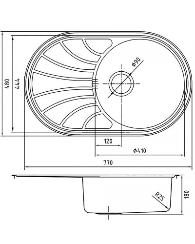 Кухонная мойка Iddis Suno S 77 SUN77SDi77 Сатин