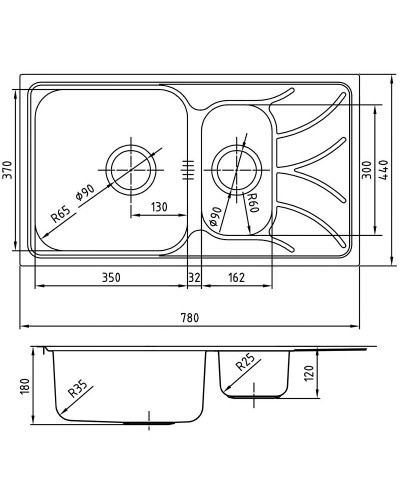 Кухонная мойка Iddis Arro S 78 ARR78S1i77 Сатин