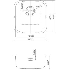 Кухонная мойка Iddis Mate 44 MAT44S0i77 Сатин