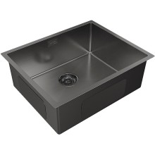 Кухонная мойка Paulmark Next 54 PM215444-GM Вороненая сталь