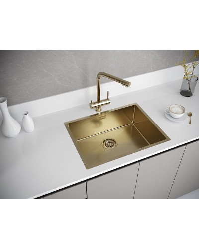Кухонная мойка Paulmark Next 58 PM215844-BG Брашированное золото
