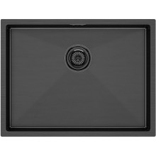 Кухонная мойка Paulmark Next 58 PM215844-GM Вороненая сталь