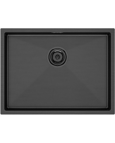 Кухонная мойка Paulmark Next 58 PM215844-GM Вороненая сталь