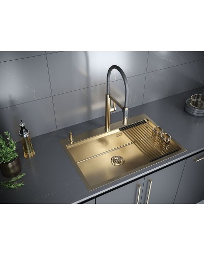 Кухонная мойка Paulmark Vast-Pro 75 PM707551-BG Брашированное золото