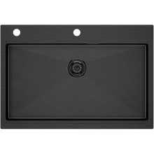 Кухонная мойка Paulmark Vast-Pro 75 PM707551-GM Вороненая сталь