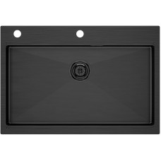 Кухонная мойка Paulmark Vast-Pro 75 PM707551-GM Вороненая сталь