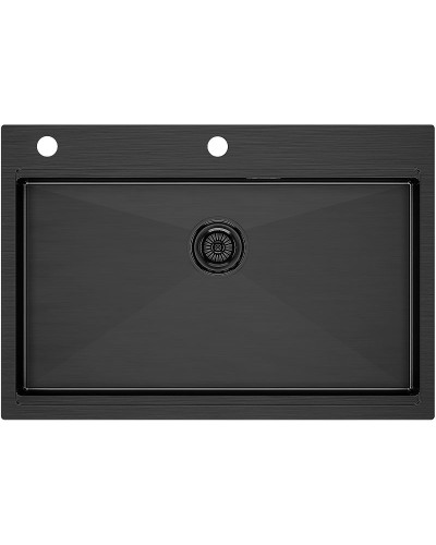 Кухонная мойка Paulmark Vast-Pro 75 PM707551-GM Вороненая сталь