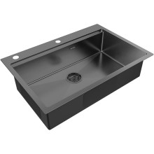 Кухонная мойка Paulmark Vast-Pro 75 PM707551-GM Вороненая сталь