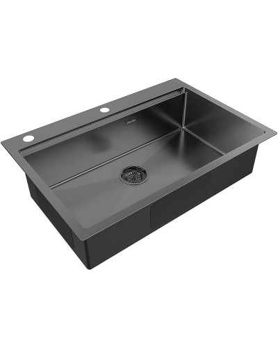 Кухонная мойка Paulmark Vast-Pro 75 PM707551-GM Вороненая сталь