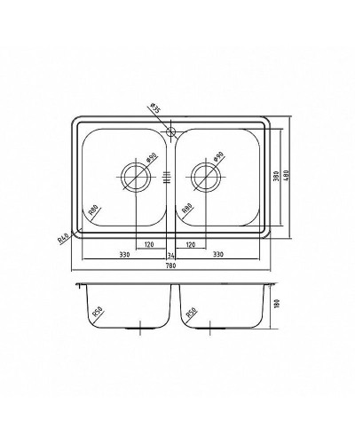 Кухонная мойка Iddis Strit 78 STR78S2i77 Сатин