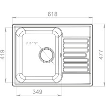 Кухонная мойка GranFest Quarz GF-Z13 Черная