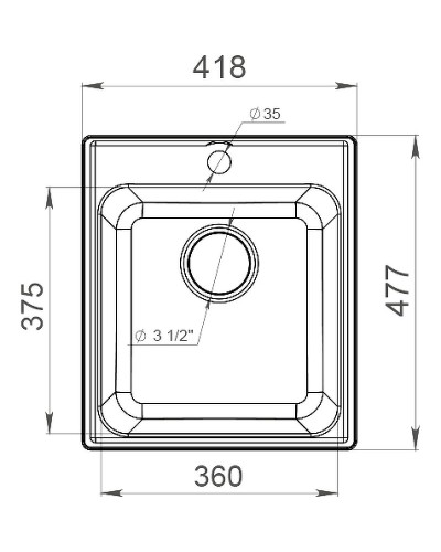 Кухонная мойка GranFest Quarz GF-Z17 Бежевая