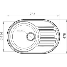 Кухонная мойка GranFest Quarz GF-Z18 Бежевая