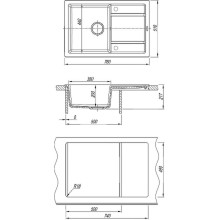 Кухонная мойка Florentina Липси-760 20.160.D0760.302 Антрацит
