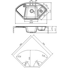 Кухонная мойка Florentina Капри-1060 20.185.J1060.302 Антрацит