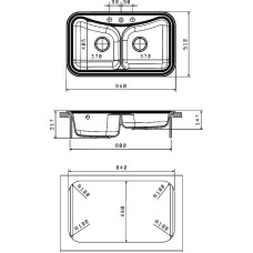 Кухонная мойка Florentina Крит-860 20.115.E0860.104 Бежевая