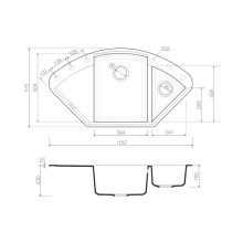 Кухонная мойка ваниль Tetogranit Omoikiri Sakaime 105C-BE 4993124
