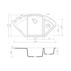 Кухонная мойка бежевый Tetogranit Omoikiri Sakaime 105C-SA 4993125