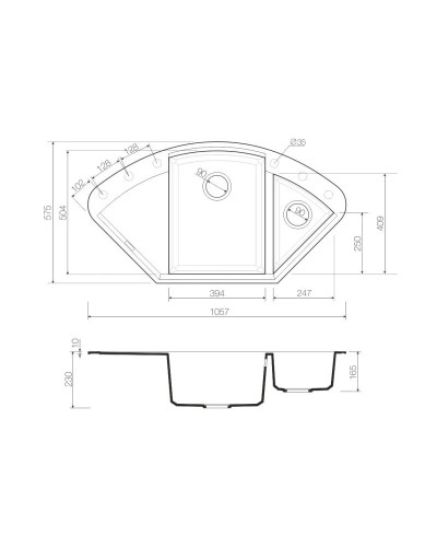 Кухонная мойка платина Tetogranit Omoikiri Sakaime 105C-PL 4993209