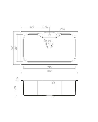 Кухонная мойка платина Tetogranit Omoikiri Maru 86-PL
