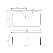 Кухонная мойка эверест Tetogranit Omoikiri Maru 86-EV