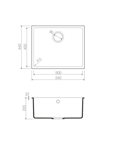 Кухонная мойка черный Tetogranit Omoikiri Bosen 54-U-BL
