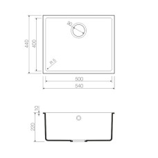 Кухонная мойка белый Tetogranit Omoikiri Bosen 54-U-WH