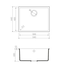 Кухонная мойка темный шоколад Tetogranit Omoikiri Bosen 54-U-DC