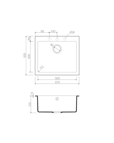 Кухонная мойка бежевый Tetogranit Omoikiri Bosen 57-SA