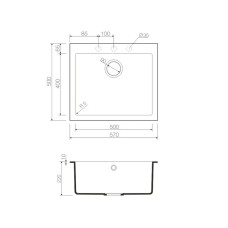 Кухонная мойка платина Tetogranit Omoikiri Bosen 57-PL