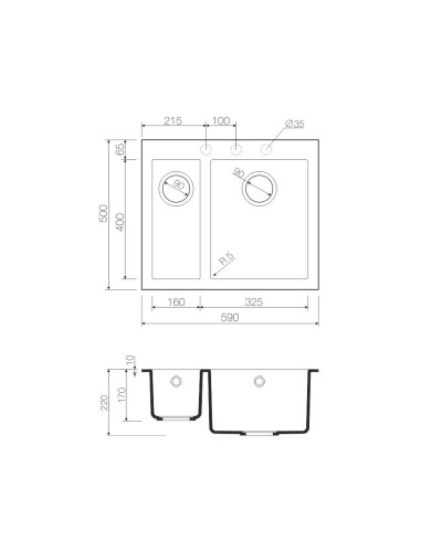 Кухонная мойка ваниль Tetogranit Omoikiri Bosen 59-2-BE