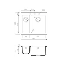 Кухонная мойка платина Tetogranit Omoikiri Bosen 59-2-PL