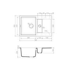 Кухонная мойка белый Tetogranit Omoikiri Sakaime 78-2-WH