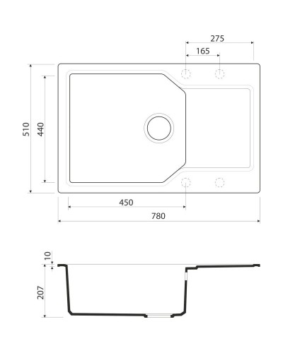 Кухонная мойка пастила Artgranit Omoikiri Yonaka 78-LB-PA