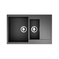 Кухонная мойка черный Artgranit Omoikiri Daisen 78-2-BL