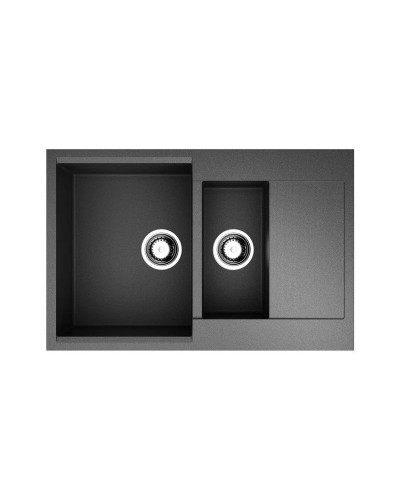 Кухонная мойка черный Artgranit Omoikiri Daisen 78-2-BL