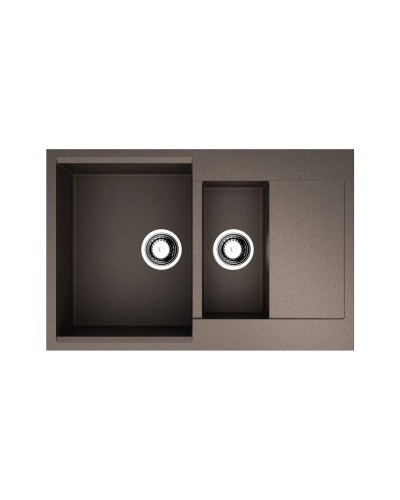 Кухонная мойка темный шоколад Artgranit Omoikiri Daisen 78-2-BL