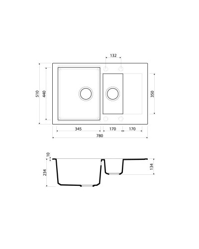 Кухонная мойка карамель Artgranit Omokiri Daisen 78-2-CA