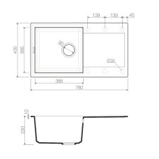 Кухонная мойка белый Tetogranit Omoikiri Sakaime 78-WH
