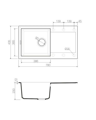 Кухонная мойка белый Tetogranit Omoikiri Sakaime 78-WH