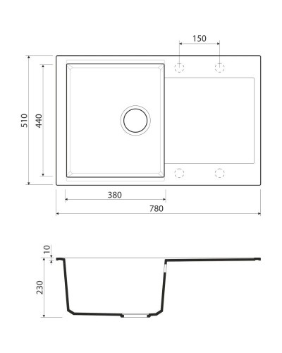 Кухонная мойка ленинградский серый Artgranit Omoikiri Daisen 78-GR